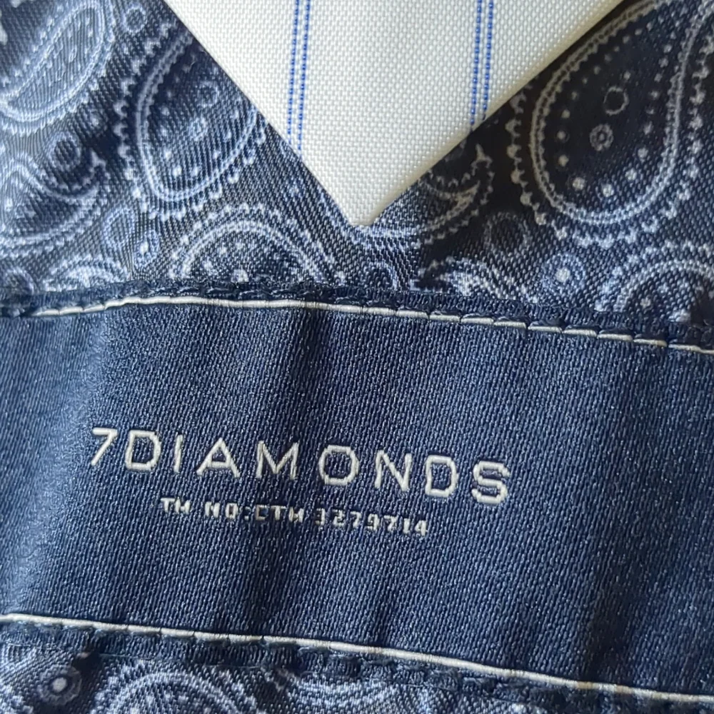 7Diamonds‎ Fit Sport Coat Blazer Medium Charcoal Black Royal Blue EXCELLENT COND